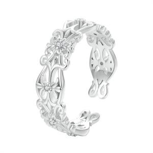 Original retro palace style patterned ring with French elegant temperament s925 pure silver ring