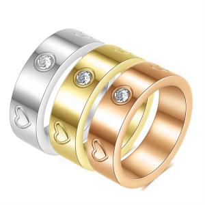 European and American minimalist 4MM 6MM love couple ring, fashionable and versatile