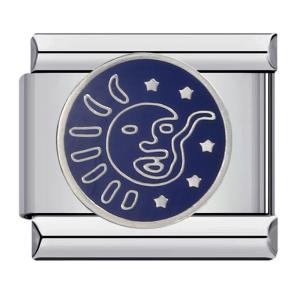 Jiagelin Charm Fashionable and compact Italian charm bracelet, Sun Moon Universe series, exquisite and personalized DIY stainless steel 9mm men's and women's customized charm bracelet