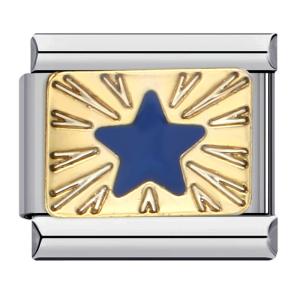 Jiagelin Charm Blue Star Italian Charm Bracelet Sun Moon Universe Series Exquisite Personalized DIY Stainless Steel 9mm Men's and Women's Customized Charm Bracelet