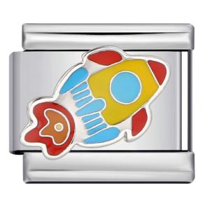 Jiagelin Charm Cute aviation planet Italian charm stainless steel connecting chain Italian charm bracelet DIY jewelry making