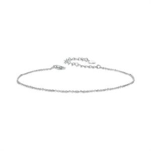 New minimalist and versatile plain silver ankle chain, popular European and American jewelry s925 pure silver ankle chain wholesale