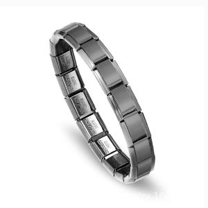 Stainless Steel Bracelet DIY Charm 9MM Link Bracelet-Black