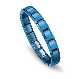 Stainless Steel Bracelet DIY Charm 9MM Link Bracelet-Blue