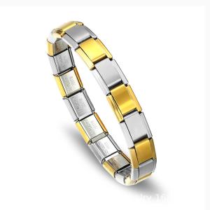 Stainless Steel Bracelet DIY Charm 9MM Link Bracelet-Gold and Silver