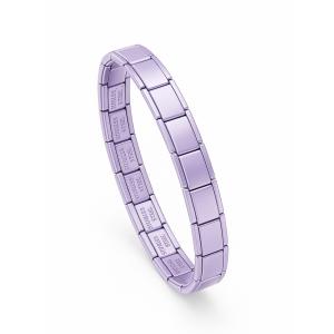 Stainless Steel Bracelet DIY Charm 9MM Link Bracelet-Light Purple