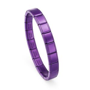 Stainless Steel Bracelet DIY Charm 9MM Link Bracelet-Purple