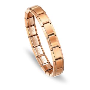 Stainless Steel Bracelet DIY Charm 9MM Link Bracelet-Rose Gold