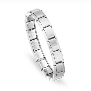 Stainless Steel Bracelet DIY Charm 9MM Link Bracelet-Silver