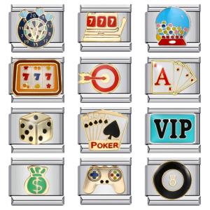 The Game Night Collection — Poker, Mahjong & Casino Italian Charms | Jiagelin