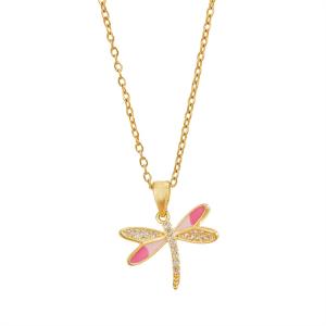 Korean style fashion accessory with diamond encrusted oval green crystal pendant, cross-border Amazon stainless steel zircon sunflower necklace