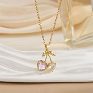 Korean version of light luxury titanium steel necklace for women in summer, versatile and niche design, pendant with temperament, collarbone chain, non fading accessory