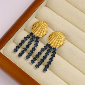 European and American niche design tassel zircon earrings, new Chinese high-end earrings, trendy and versatile earrings for women - 副本